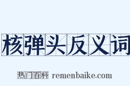 核弹头反义词是什么意思的图片